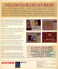 Sid Meier's Civilization II - Box - Back Image