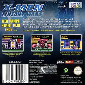 X-Men: Mutant Wars - Box - Back Image