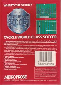 MicroProse Soccer - Box - Back Image