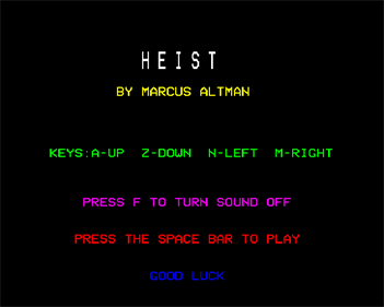 Heist - Screenshot - Game Select Image