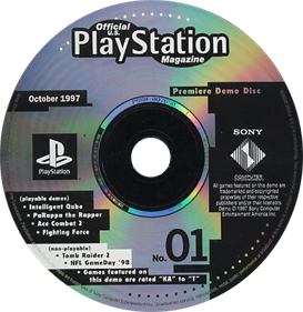 Official U.S. PlayStation Magazine Demo Disc 01 - Disc Image