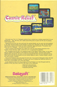 Cosmic Relief: Prof. Renegade to the Rescue - Box - Back Image