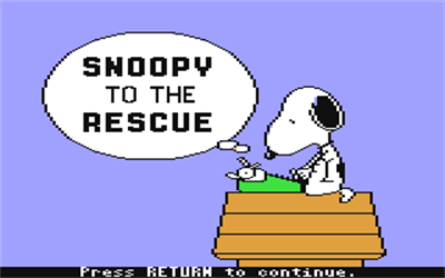 Snoopy to the Rescue - Screenshot - Game Title Image