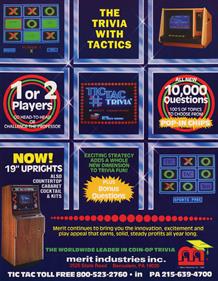 Tic Tac Trivia - Advertisement Flyer - Front Image