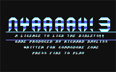 Nyaaaah! 03: A Licence To Lick The Biblets - Screenshot - Game Title Image