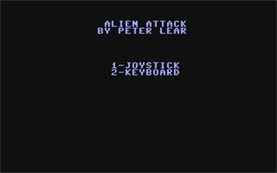 Alien Attack (Hayes Publishing) - Screenshot - Game Title Image