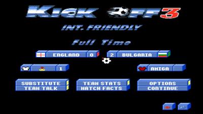Kick Off 3 - Screenshot - Game Over Image