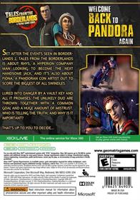 Tales from the Borderlands - Box - Back Image