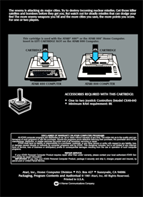 Missile Command - Box - Back Image