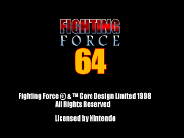 Fighting Force 64 - Screenshot - Game Title Image