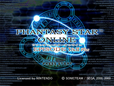 Phantasy Star Online: Episode I & II Plus - Screenshot - Game Title Image