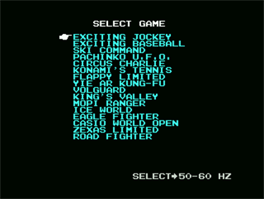 Casio GPM-Compilation Volumen 1 - Screenshot - Game Select Image