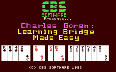 Charles Goren: Learning Bridge Made Easy - Screenshot - Game Title Image