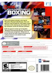 Showtime Championship Boxing - Box - Back Image