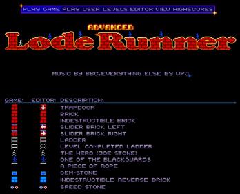 Advanced Lode Runner - Screenshot - Game Title Image