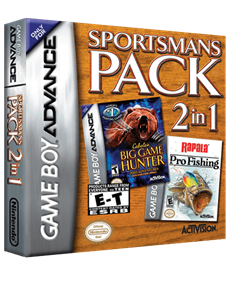 Sportsmans Pack 2 in 1: Cabela's Big Game Hunter and Rapala Pro Fishing - Box - 3D Image