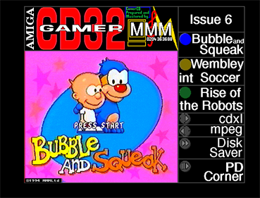 Amiga CD32 Gamer Cover Disc 6 - Screenshot - Game Select Image