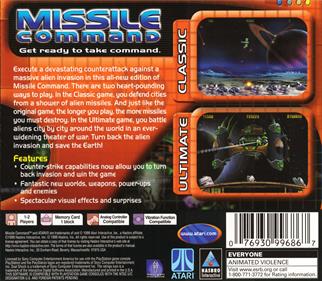 Missile Command - Box - Back Image