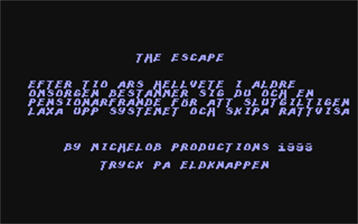 The Escape (Nicholob Productions) - Screenshot - Game Title Image