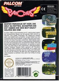 Parodius - Box - Back Image