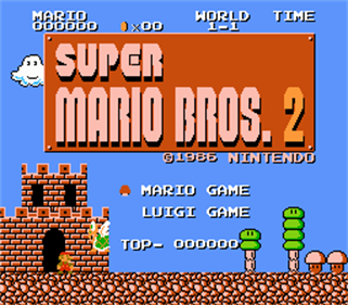 Super Mario Brothers 2 - Screenshot - Game Title Image