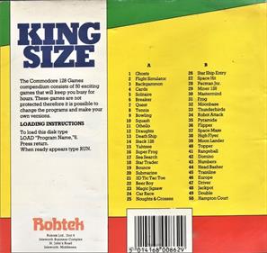 King Size: 50 Games in One Pack - Box - Back Image