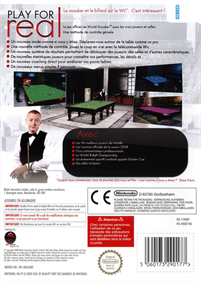 WSC Real 08: World Snooker Championship - Box - Back Image