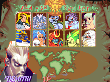 Darkstalkers: The Night Warriors - Screenshot - Game Select Image