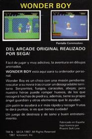 Wonder Boy - Box - Back Image