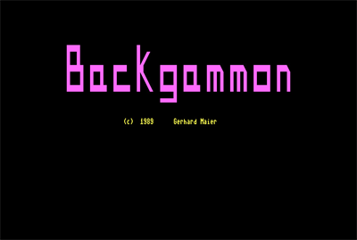 Backgammon 128  - Screenshot - Game Title Image