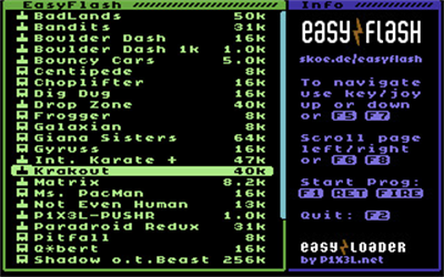 EasyFlash Game Collection - Screenshot - Game Select Image