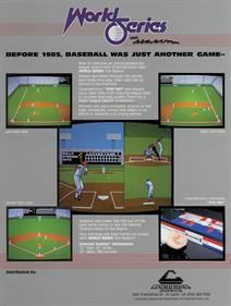 World Series: The Season - Advertisement Flyer - Back Image