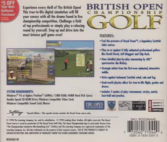 British Open Championship Golf - Box - Back Image