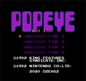 Popeye, but it's Waluigi Time - Screenshot - Game Title Image