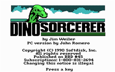 Dino-Sorcerer - Screenshot - Game Title Image