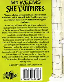 The Astonishing Adventures of Mr. Weems and the She Vampires - Box - Back Image