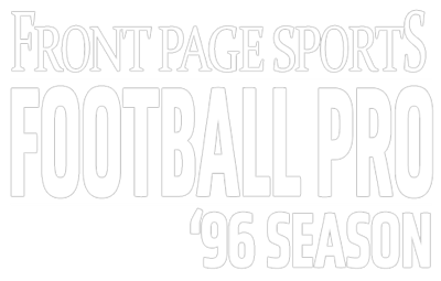 Front Page Sports: Football Pro '96 Season - Clear Logo Image