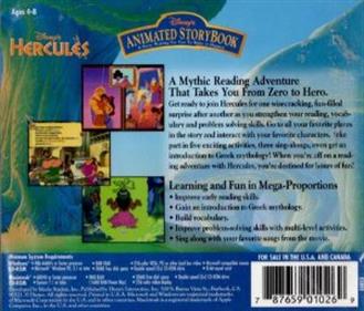 Disney's Hercules Animated Story Book - Box - Back Image