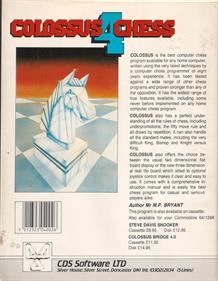 Colossus Chess 4 - Box - Back Image