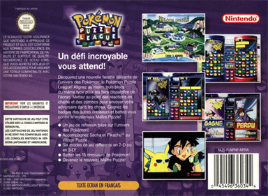 Pokémon Puzzle League - Box - Back Image