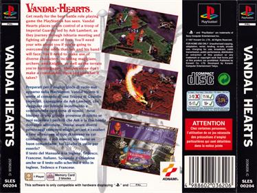 Vandal Hearts - Box - Back Image