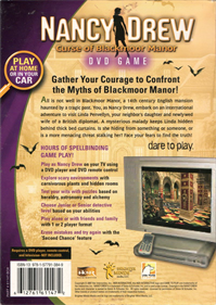 Nancy Drew: Curse of Blackmoor Manor DVD Game - Box - Back Image