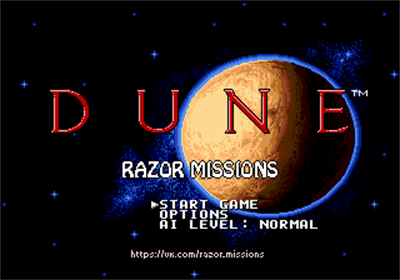 Dune: Razor Missions Origins - Screenshot - Game Title Image