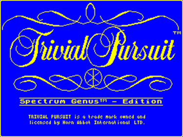 Trivial Pursuit: The Computer Game: Spectrum-Genus Edition - Screenshot - Game Title Image