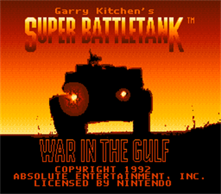 Garry Kitchen's Super Battletank: War in the Gulf  - Screenshot - Game Title Image