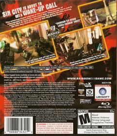 Tom Clancy's Rainbow Six: Vegas 2 - Box - Back Image