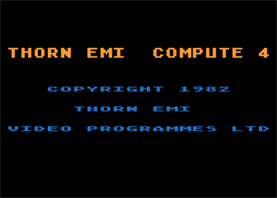 Thorn EMI Compute 4 & Reversi - Screenshot - Game Title Image