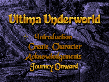 Ultima Underworld: The Stygian Abyss - Screenshot - Game Select Image