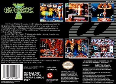 Jim Power: The Lost Dimension in 3D - Box - Back Image