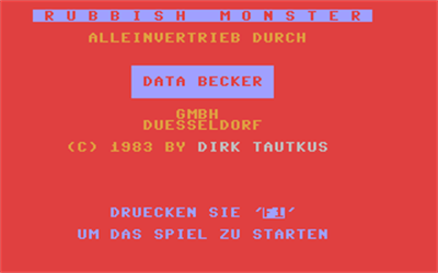 Rubbish Monster - Screenshot - Game Title Image